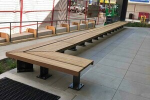 Kebony Benches at Epic 103 Street, Edmonton