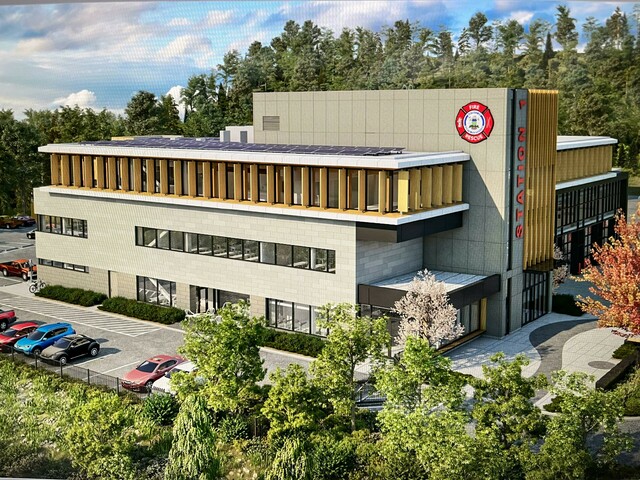 Mass Timber and Steel Hybrid Firehall in British Columbia