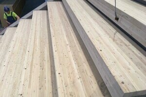Mass Timber Bleacher Stairs